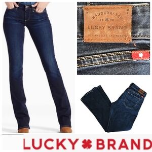 Lucky Brand Leyla Bootcut Jeans Size 8 29 Dark Wash Mid Rise Stretch Classic Fit